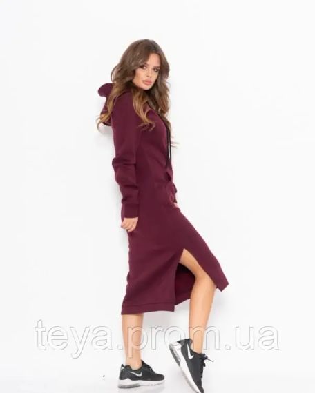 Плаття для жінок колір бордовий розмір L FI_000192 | Зображення 1