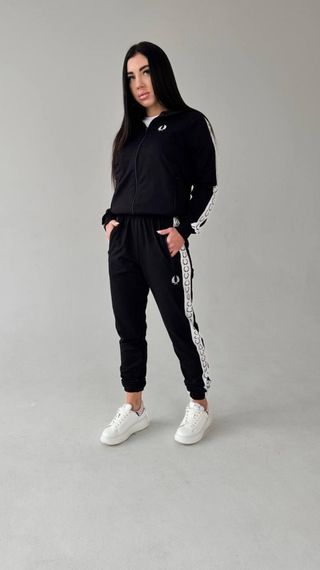 Спортивний костюм унісекс Fred Perry кофта на молнії чорний | Зображення 4