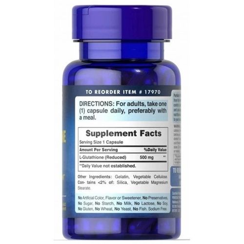 Глутатіон Puritan's Pride L-Glutathione 500 mg 30 Caps | Зображення 1