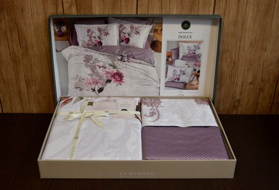 Постільна білизна La Romano Premium Satin 160×220 см сімейна Dolce Berry | Зображення 3