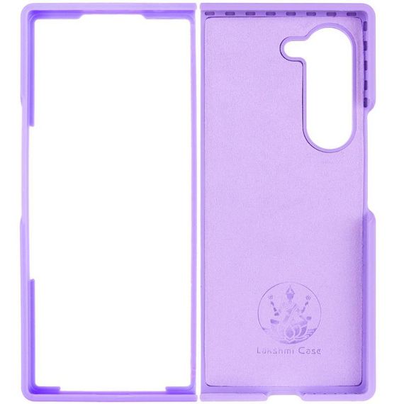 Чохол Foldables Silicone Cover Lakshmi (AAA) для Samsung Galaxy Z Fold6 Білий / White Бузковий / Dasheen | Зображення 2