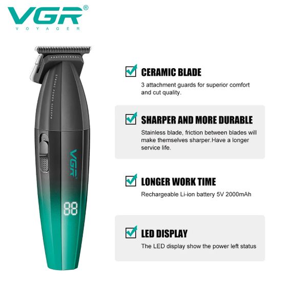Машинка для стрижки VGR V-003 BLUE XPRO (43963-V-003_1240) | Зображення 3