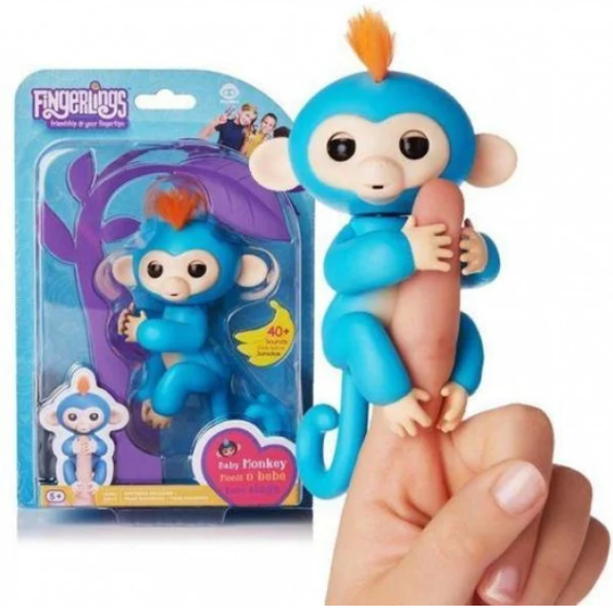Мавпа інтерактивна на палець Happy Monkey Fingerlings quality рожева | Зображення 2