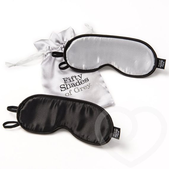 Набір м'яких пов'язок на очі " не підглядай!", Черный / Серый | Зображення 2