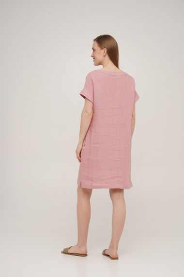 Сукня SoundSleep Linen лляна коротка M рожева (653590753667) | Зображення 4