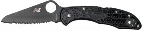Ніж Spyderco Salt 2 Black Blade H-1 Serrated FRN Black
