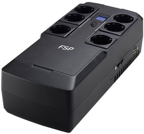ДБЖ FSP NanoFit 800, 800ВА/480Вт, SCHUKO, USB/2хUSB зар 5V/1A(Max.), AVR, RG11