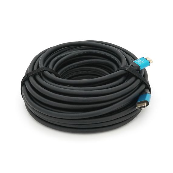 Кабель Merlion HDMI-HDMI 4Kx2K Ultra HD, 15.0m, v2.0, круглий Black, Blister-box | Зображення 1