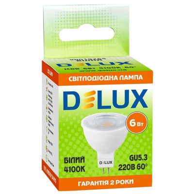 Лампочка Delux JCDR 6Вт 4100K 220В GU5.3 (90019265) | Зображення 1