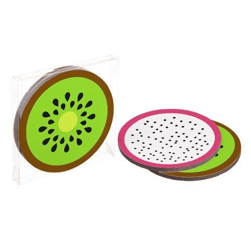 Подставки под горячее Coaster Тропічні фрукти (пробка) 10 см