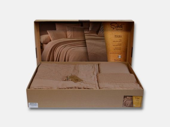 Постельное белье с покрывалом Sikel Tugra 240 х 260 см Kahve | Зображення 4