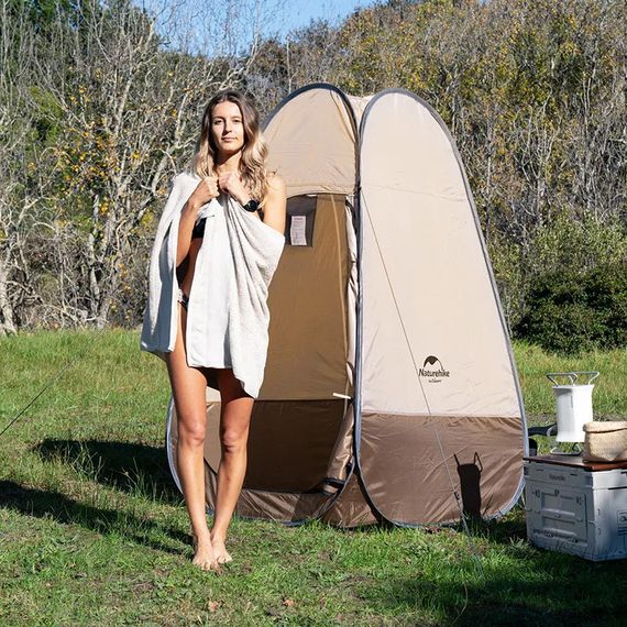 Душовий намет розкладний Naturehike NH17Z002-P, коричневий | Зображення 3