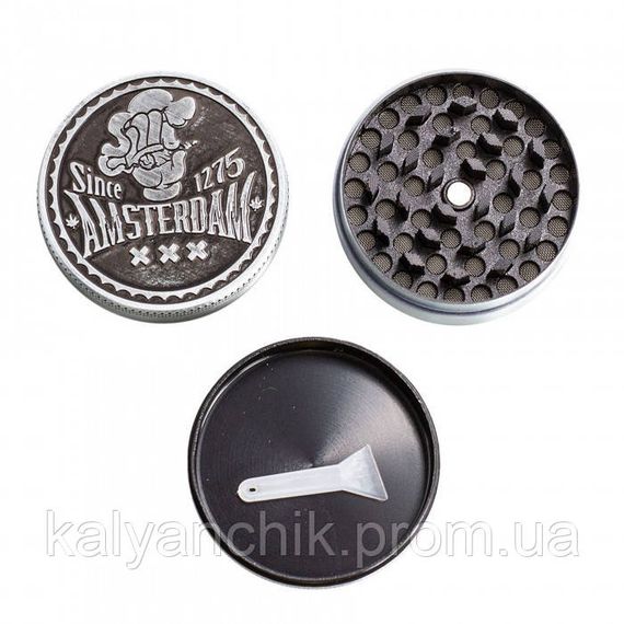 Гріндер металевий Amsterdam Green 3-part Zinc Grinder 50 mm | Зображення 3