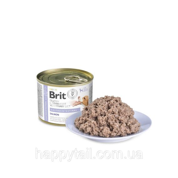 Вологий корм для собак Brit VetDiet Gastrointestinal при розладах травлення з лососем 200 г | Зображення 1