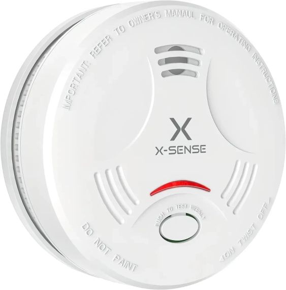 Датчик диму X-Sense SD11 з 10-річною батареєю, LED-індикатором і кнопкою вимкнення звуку