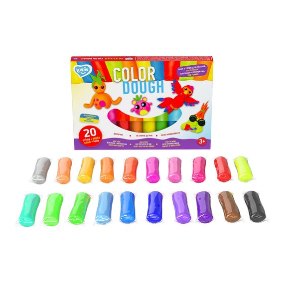 Набор для лепки с тестом Color Dough 41204, 20 стиков | Зображення 1