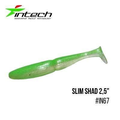 Силіконова приманка, Їстівний силікон Intech Інтеч Slim Shad 2,5"12 шт IN67