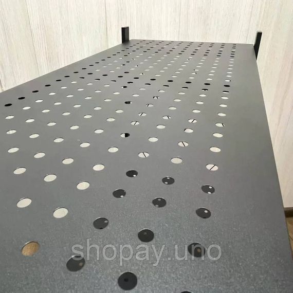 Складная полка-стеллаж из нержавеющей стали на колесиках 87×34×87 см | Зображення 2