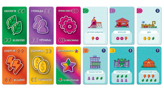 Настольная игра Карточный город (Point City) укр. | Зображення 2