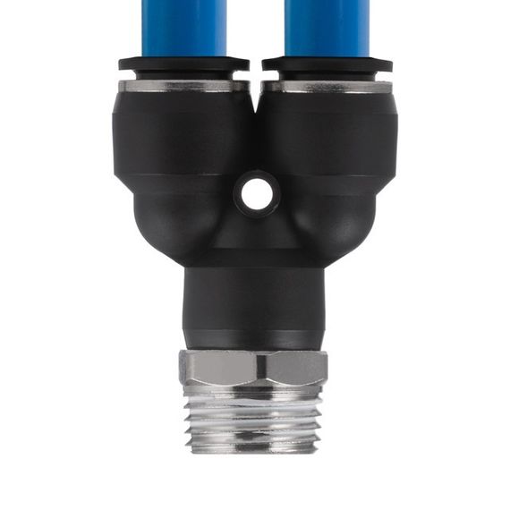 Цангове з'єднання Y-подібне для поліуретанових та ін. шлангів 12*12 мм, 1/2" зовн. різьба INTERTOOL PT-2389 | Зображення 3