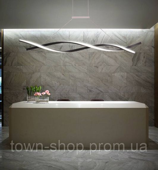 Люстра потолочная LED H20L-1200-bk-k Черный 25-100х14х120 см. | Зображення 1