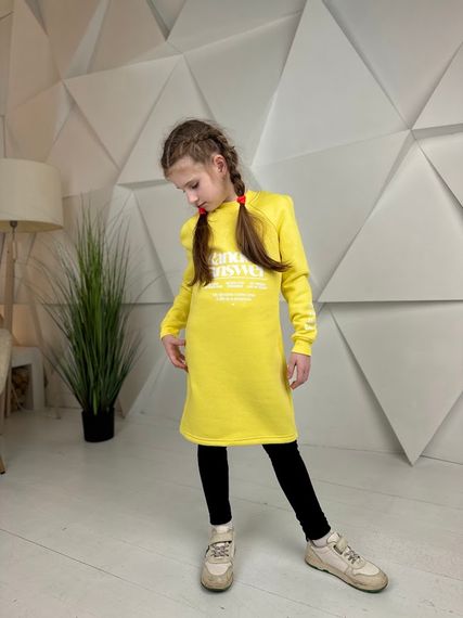 Туніка для дівчинки "WILD SOUL" Носи своє 122 Жовтий (p-4376-139677) | Зображення 2