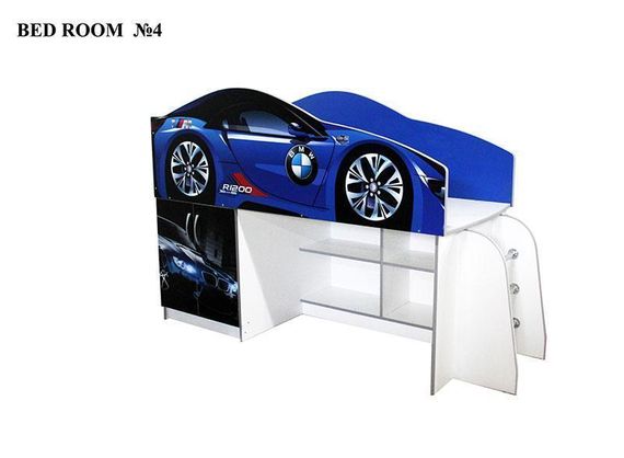 Дитяче ліжко-кімната Bed-Room №4, Lamborghini графіт, спальне місце 1700х800 мм | Зображення 6