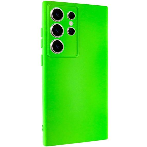 Чохол TPU GETMAN Liquid Silk Full Camera для Samsung Galaxy S24 Ultra Салатовий / Neon Green | Зображення 1