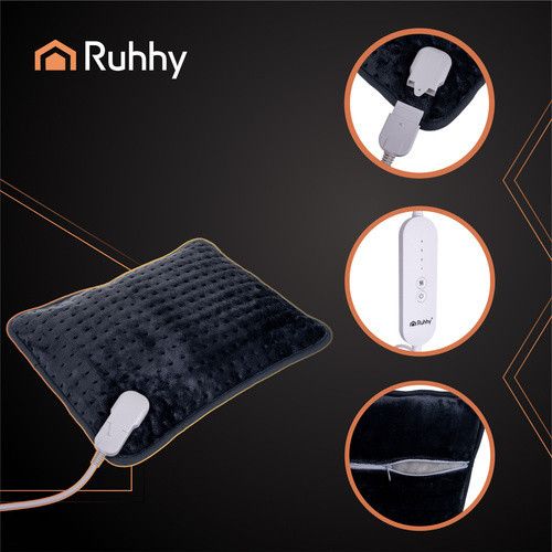Електрогрілка для спини та шиї RUHHY 40×30 см, 4 режими, сіра | Зображення 6