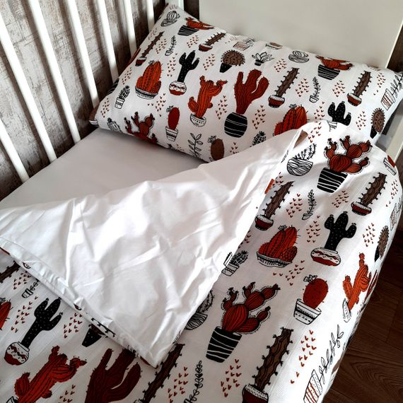КоКомплект постільної білизни в ліжечко SoundSleep Cactus муслін дитячий 112х147 см (94102086) | Зображення 6