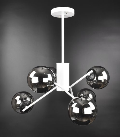 Люстра стельова на 6 лампочок 25967 Білий 70х63х63 см. | Зображення 2