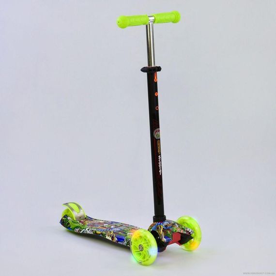 Дитячий триколісний самокат MAXI BEST SCOOTER світяться колеса | Дитячий триколісний самокат | Зображення 1