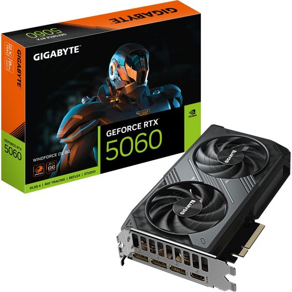 Відеокарта GIGABYTE GeForce RTX5060 8Gb WINDFORCE OC (GV-N5060WF2OC-8GD) | Зображення 9