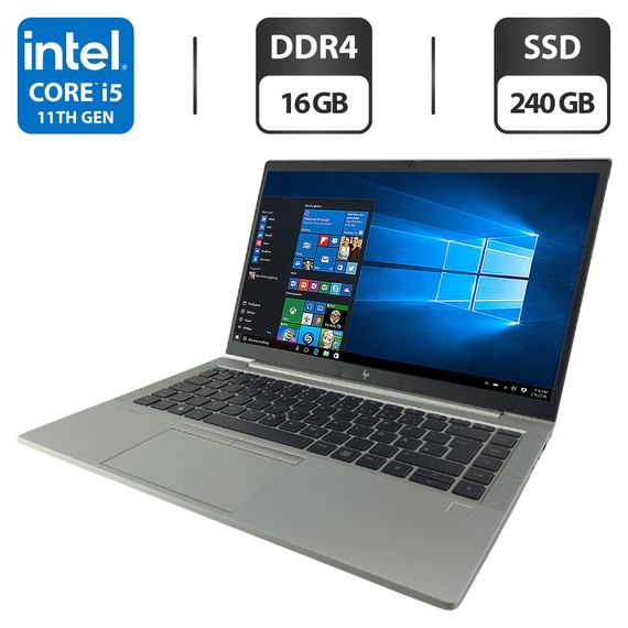 Ультрабук HP EliteBook 840 G8 / 14" (1920x1080) IPS / Intel Core i5-1145G7 (4 (8) ядра по 2.6 - 4.4 GHz) / 16 GB DDR4 / 240 GB SSD / Intel Iris Xe Graphics / WebCam б/у