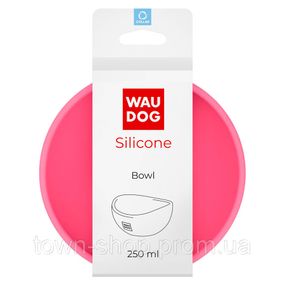 Миска WAUDOG Silicone, 250 мл розовый