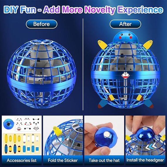 Летюча куля-шар, літальна куля з ручним керуванням, м'яч для зняття стресу, класна іграшка | Зображення 1