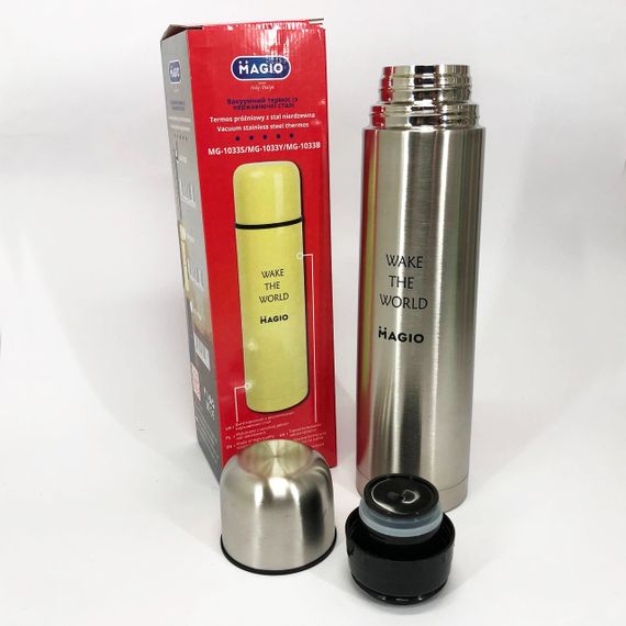 Термос з нержавіючої сталі 1 л MAGIO MG-1033S, Термокухоль для дітей, Термос для питної вод | Зображення 6