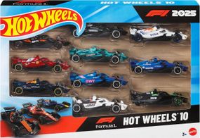 Набір із 10-ти машинок Hot Wheels Formula One Хот Вілс Формула 1