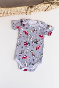 Боді інтерлок короткий рукав принт Лондон від 1 міс до 2-х років