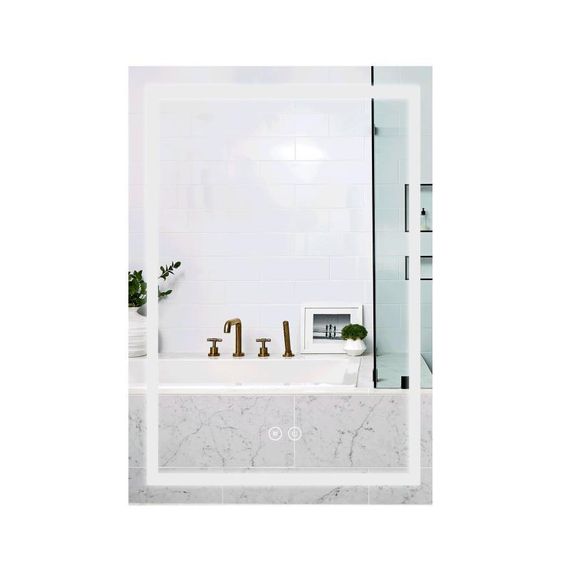 Дзеркало Qtap Mideya (DC-F936) 500х800 з LED-підсвіткою Touch, з антизапотіванням, димером QT2078F936W