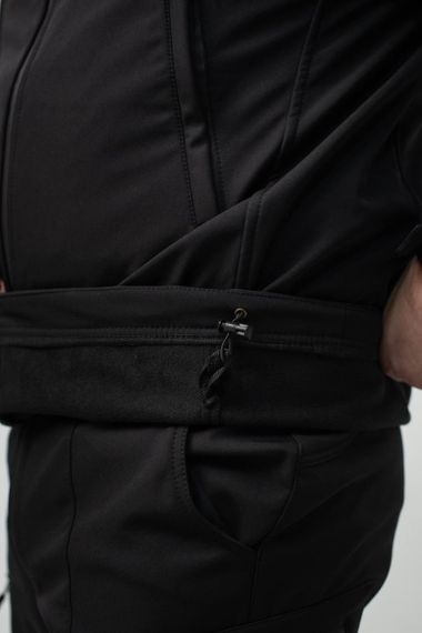 Військова куртка на флісі Soft Shell Military Black | Зображення 5
