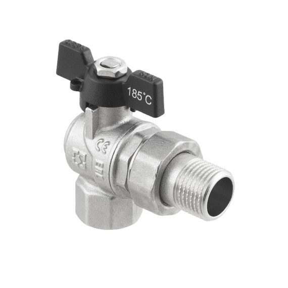 Кран кутовий кульовий Raftec BLACK DN15 ЗВ 1/2" метелик DRBS1-U | Зображення 1