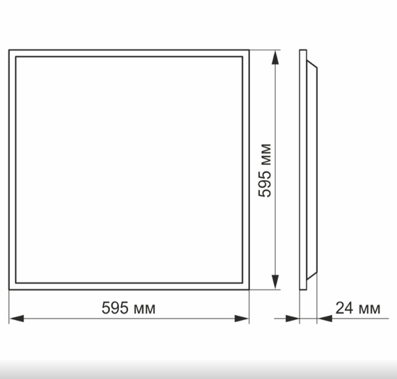 LED Панель 60W 6000К матова VL-Pb606W(2) Videx | Зображення 2