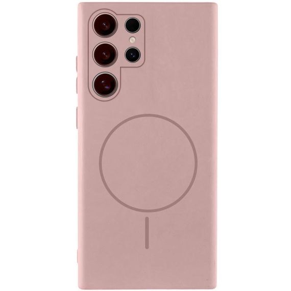 Чехол Silicone Cover Lakshmi Full Camera (AA) with Magnetic Fit для Samsung Galaxy S26 Ultra Розовый / Pink Sand