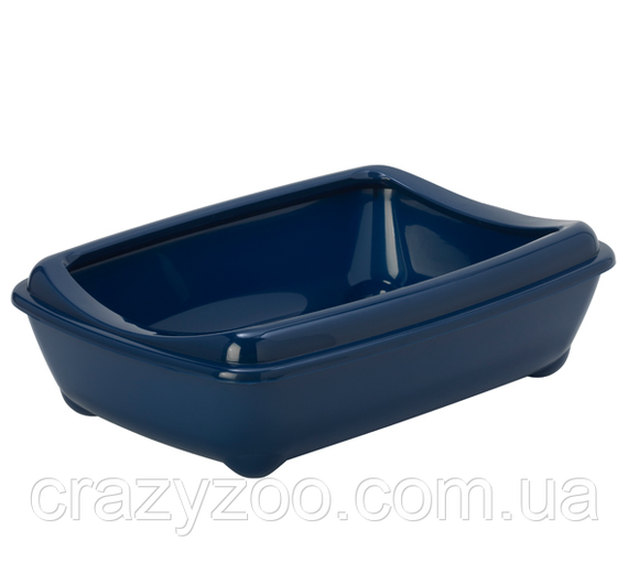 Туалет для котов Moderna Arist-O-Tray Large с бортиком cиний 50х38х14 см C192331