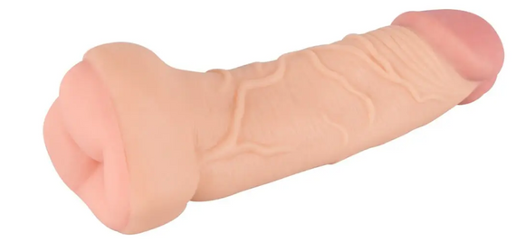 Мастурбатор-насадка 2 IN 1 Nature Skin Extension + Masturbator (Анал) Sex Aura | Зображення 9