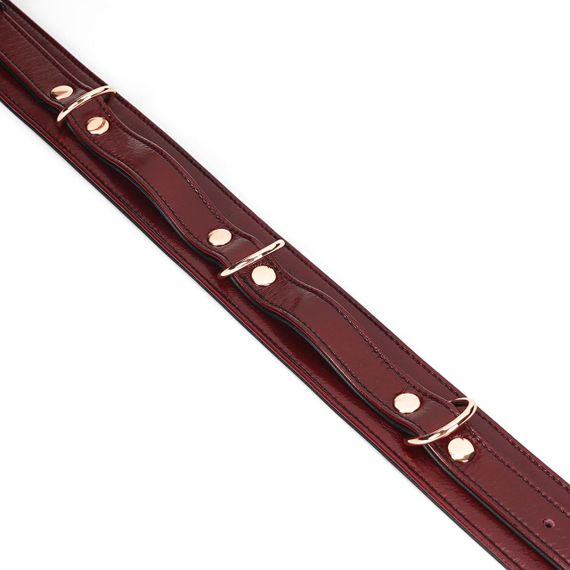 Фіксатори для стегон Liebe Seele Wine Red Thigh Cuffs S Size, натуральна шкіра Sex Aura | Зображення 5