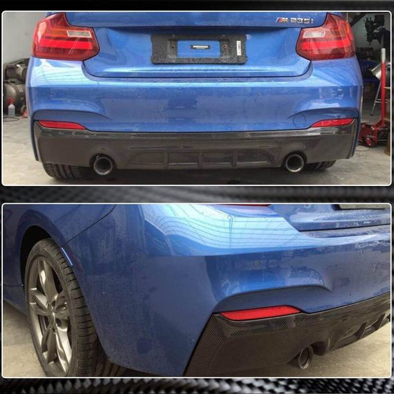 Дифузор заднього бампера V1 (для F22/F23 M-Sport, Карбон) для BMW 2 серія F22/23 2014-2021 рр | Зображення 2