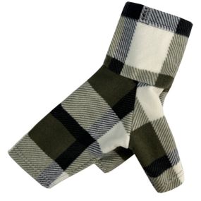 Светр флiс картатий оливка Y-360