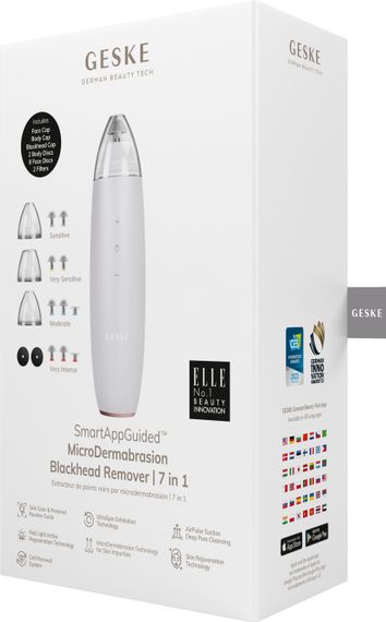 Микродермабразийное устройство для удаления черных точек GESKE MicroDermabrasion Blackhead Remover 7в1 starlight, Бежевый | Зображення 7